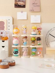 RMAX Acrylic Display Stand Transparent Storage Box Single Blind Box Display Holder Bubble Mat Labbu Display Case for Collectibles