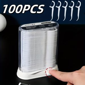 Automatically pop up smart dental floss box flosser dental floss refill portable dental floss stick storage box