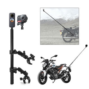รถจักรยานยนต์จักรยาน Panoramic Selfie Stick สําหรับ insta360 One X2 X3 Monopod Handlebar Mount Bracket สําหรับ GoPro Max Hero 11 อุปกรณ์เสริม