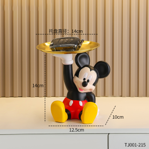 Miniso Cartoon Cute Kawaii Mickey Mouse Tray Desktop Decoration Home Decoration Living Room Tv Cabinet Decoration Key Tray