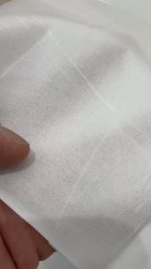 ( per setengah meter ) kain MORI KAFAN Cap PANDA putih bersih lebar 90 cm polyester lembut bahan kafan jenasah jenazah pria wanita blacu belacu blako kantong celana furing lapisan kolong bawah sofa dekorasi dekor kelambu anti nyamuk