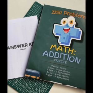 Math Workbook: ADDITION Practice K-6 (90 pages - 2250 problems)