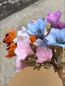 (3HEADS) CLIVIA ARTIFICIAL FAKE FLOWER Tulip Living Home Decor Decoration Bunga Pelamin Gubahan Hiasan Rumah Hantaran