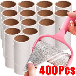 400 Sheets Large Sticky Roller Sticky Dust Paper / Tearable Adhesive Brush / Clothes Carpet Tousle Remover / Household Portable Hair Remover Roller