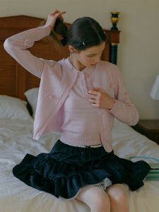 ISISLOVE | Knitted Blouse Bow Knitwear Spring Korean Style Polo Neck Vest