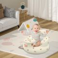 Baby Sofa Inflatable Seat for Babies  Chair with Tray, Built in Air Pump Infant Back Support Sofa Toddler Chair for Sitting Up. 