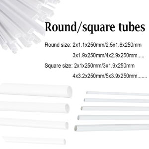 ABS Round Tube Plastic Hollow Tube Diameter 3mm/4mm/5mm/6mm/8mm/10mmDIY Handmade Sand Table Material Model Building