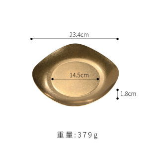 Retro 304 Stainless Steel Square Small Dish for Commercial Use BBQ Shop Snack Plate Condiment Dish Korean Style Matte Finish