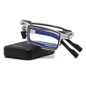 Steel Metal Folding Reading Glasses Hd Anti-blue Light Portable Fashionable Mens And Womens Reading Glasses Set