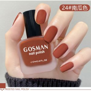 Matte Caramel Pumpkin Color Nail Polish Quick Dry Long Lasting Non Peelable White Enhancing Nail Art Gel by Tonqian