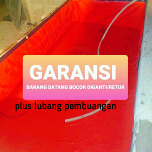 terpal kolam ikan 150x100x50 a3 lubang pembuangan