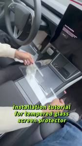2PCS Tempered Glass Screen Film Fits 2026 Tesla Model Y L 6 Seater Juniper Launch 16 inch Front Display Rear Control Film Set