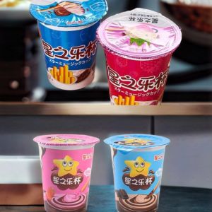 Star Joy Cup Chocolate Coated Mixed Finger Snack Biscuits Whole Box Leisure Children Dipping Sauce Biscuits Star Joy Cup Snacks