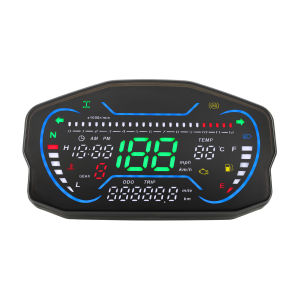 RYSJM | Universal Digital Motorcycle Speedometer LED Dashboard RPM Tachometer Motorcycle Instrument Water Temp Clock Gear Customized