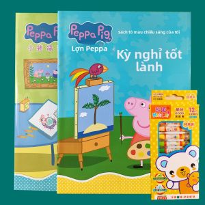 Sách Vẽ Màu Peppa Pig Sách Tô Màu Cho Trẻ Em Sách Vẽ Hình Cho Trẻ Từ 2-3-4 Tuổi Sách Tô Màu Điêu Khắc Cho Bé Trai Và Bé Gái