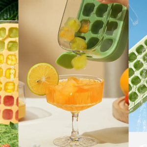 ECOCO Quantitative Ice Cube Tray - cetakan es batu food grade es kulkas rumah kotak es buatan sendiri cetakan tekan