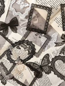 Appealing Lace Pattern Decoration Stickers Hollowed-out Butterfly and Heart Designs
