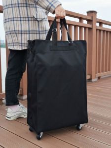 กระเป๋าเดินทางแบบพับได้ ความจุขนาดใหญ่ กระเป๋าถือสำหรับการเดินทางและซื้อของ กระเป๋าเดินทางแบบมีล้อสำหรับการเดินทางเพื่อธุรกิจ กระเป๋าเดินทางแบบยูนิเซ็กส์