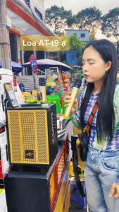 { Tặng Kèm 2 Micro Không Dây ] Loa Kéo Karaoke AT T9 Loa Karaoke Di Động Bass 20cm Công Suất 80w Bass Treble Sôi Động Âm Thanh Cực Hay Thiết Kế Tay Kéo Tiện Lợi Kết Nối Bluetooth USB TF Công mic 65mm - Bảo Hành Chính Hãng