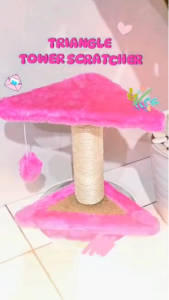 Triangle tower scratcher