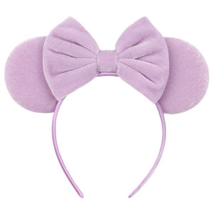 1pc Elegant Velvet Hair Accessory Fashion Solid Color Mickey Mouse Ear Headband For Wear Party Theme Parks Women Headband