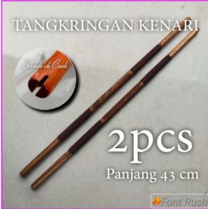 2pcs tangkringan jati amplas burung kenari panjang 43cm siap pakai