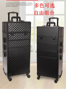 Professional Makeup Artist Large Capacity Storage Box with Pull Rod Multi-layer Nail Artist Special Outdoor Travel Cosmetic Tool Case