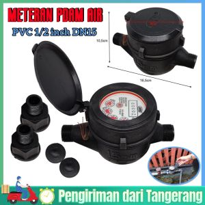 🔥Ready Stock🔥 Meteran Air Bodi PVC Plastik 1/2 Inch Ukur Arus Air Water Flow Meter DN15 PVC