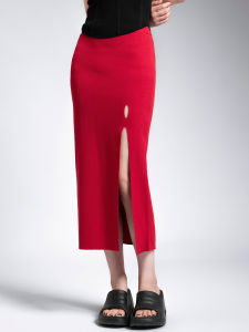 กระโปรงแหวกข้างเซ็กซี่มีดีไซน์นิยมในคนกลุ่มหนึ่งกระโปรงถักรัดรูปรัดสะโพกเอวสูงทิ้งตัวได้ดีแบบใหม่ฤดูใบไม้ผลิและฤดูใบไม้ร่วงสำหรับผู้หญิง