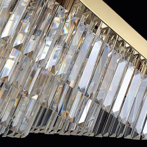 Crystal Ceiling Light Crystal Chandelier Stainless Steel Flush Mount Ceiling Light For Bedroom Dining Room Living Room Kitchen