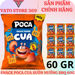 Bánh snack hình cua vị sườn nướng bbq POCA gói 60g