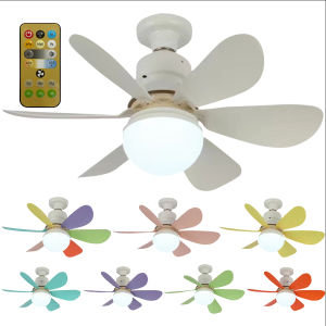 Ceiling Fan Light 30W Low Profile Ceiling Fans 86V-265V Decorative Ceiling Fanlight 3 Fan Speeds for Living Room Kitchen