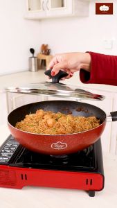 Vantage Non-Stick 30cm Wok(Height : 9cm/ 5L)( (Maroon Glitter Series)(New)