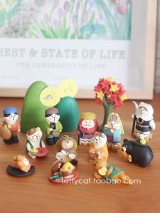 Adorable Miniature Rabbit Decoration Cute Cat Scene Microscopic Resin Craft Cartoon Style Home Decorations for Friends