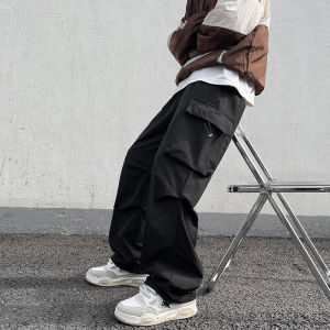 American Parachute Soldier Parka Pants Male Autumn Fashion Brand Loose Niche Style Wide Leg Straight Leisure Climbing Tactical Pants