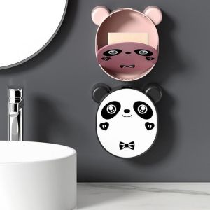 Cute soap rack wall-mounted soap rack no-hole soap rack automatic drainage soap tray for shower bathroom bathtub and kitche