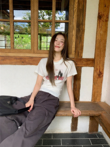 NIHAOKANONG | Áo Thun Slim Fit Hình Retro Band