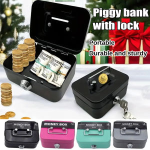 Money Safe Box: Keyed Access & Portable Piggy Bank