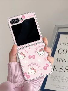 เคสโทรศัพท์มือถือ Samsung Galaxy Z Flip5 Z Flip4 Z Flip3 เคสพิมพ์ลาย Hello Kitty เฮลโล คิตตี้ สุดฮิตน่ารักๆ