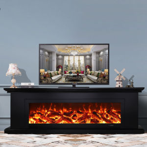 1.8/2 M American Style Solid Wood Black Fireplace TV Cabinet European Style Fireplace Mantel Curio Cabinet Living Room Background Wall French Style