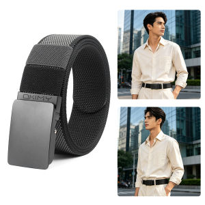MENSPE Men Belt Outdoor Leisure Belt Quick Release Buckle Belt Rotating Buckle Nylon Waistband Double-Sided Two-Color Belt Youth Sports Canvas Pant Belt Simple Nice Waistband Nylon