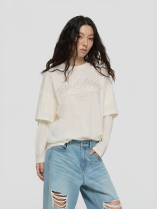 Gap | Summer New Arrival Logo Print Two-Piece Design Long Sleeve T-Shirt
