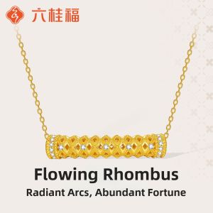Golden Waist Gourd Shape Charm Necklace