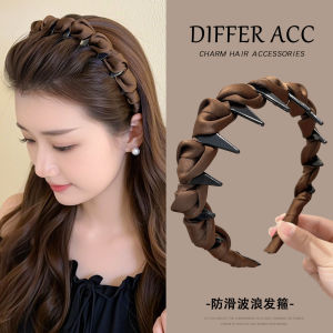 Womens Wave Hairband High Hairline Anti-slip Face Wash Band Summer Headwear Fashionable Korean Style Hair Accessories