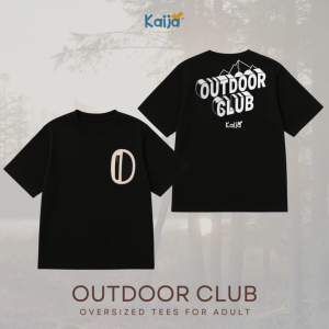 OUTDOOR CLUB Tees Oversized Adult / Baju kaos T-shirt Dewasa by Kaija