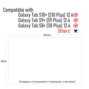 For Samsung Galaxy Tab S10 Ultra S9 Ultra S8 Ultra 14.6 Tempered Glass For Tab S10 Plus S9 Plus S8 Plus 12.4 Screen Protector