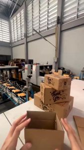 แพ็ค 20 ใบ กล่องลายหมีดำ Thank You ไซส์ A