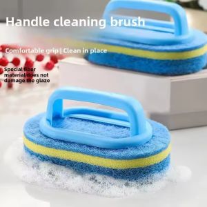 1/3/5PCS Household Cleaning Brush Magic Handle Sponge Easy Cleaning for Kitchen Bathroom Toilet Wall Window Cleaning Tools