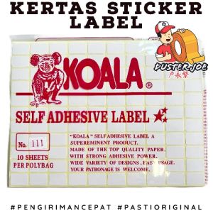 Kertas Sticker Label KOALA NO 111 PER 1 PCS isi 10 lembar