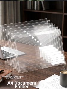 QIFUXING | Transparent Water-Resistant Document Bag A4